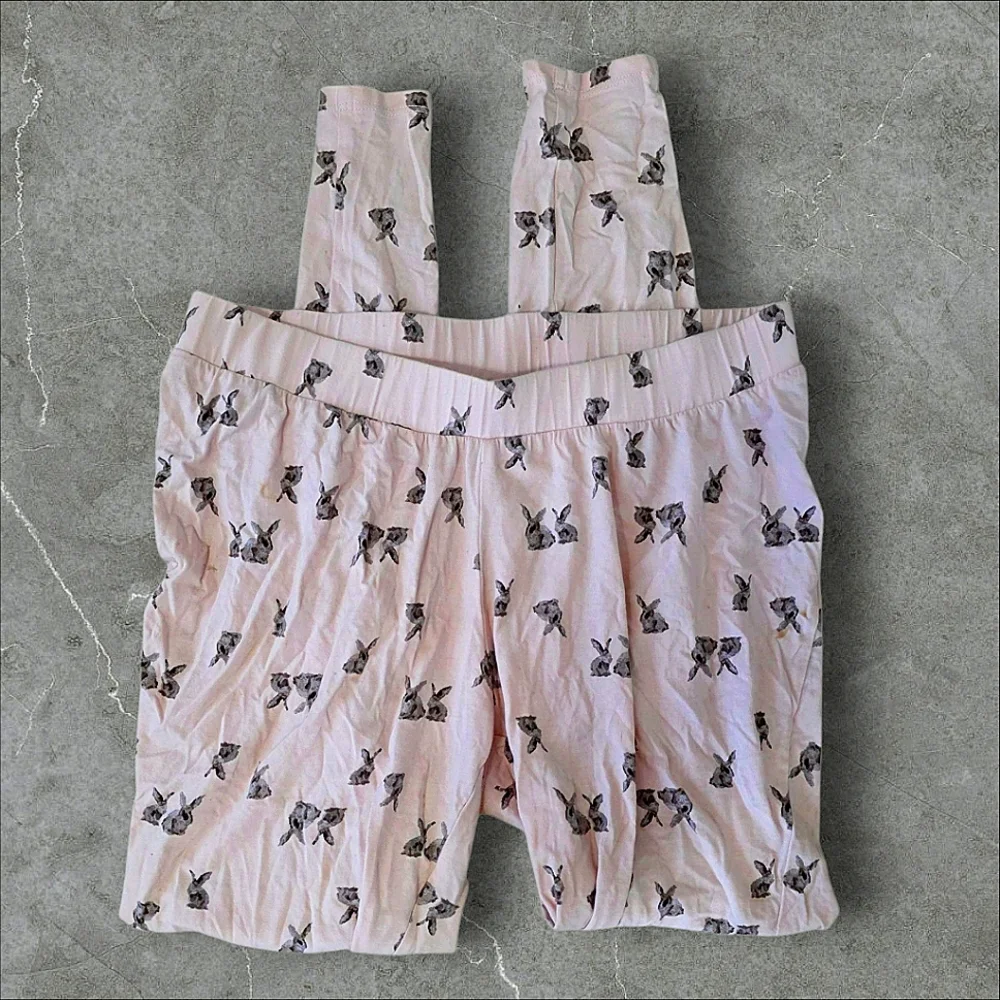 Motherhood Pale Pink Pajama Pants with Bunny Print Sz S- Petite - Picture 2 of 4